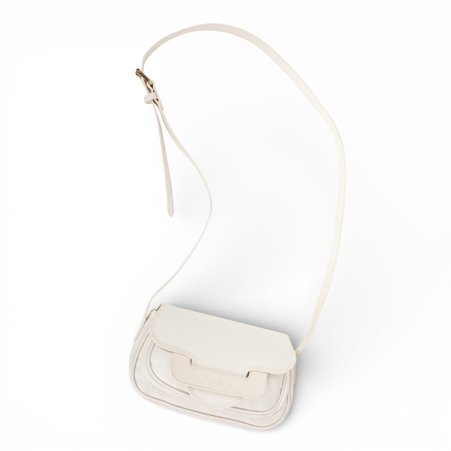 Sac bandoulière en denim & cuir