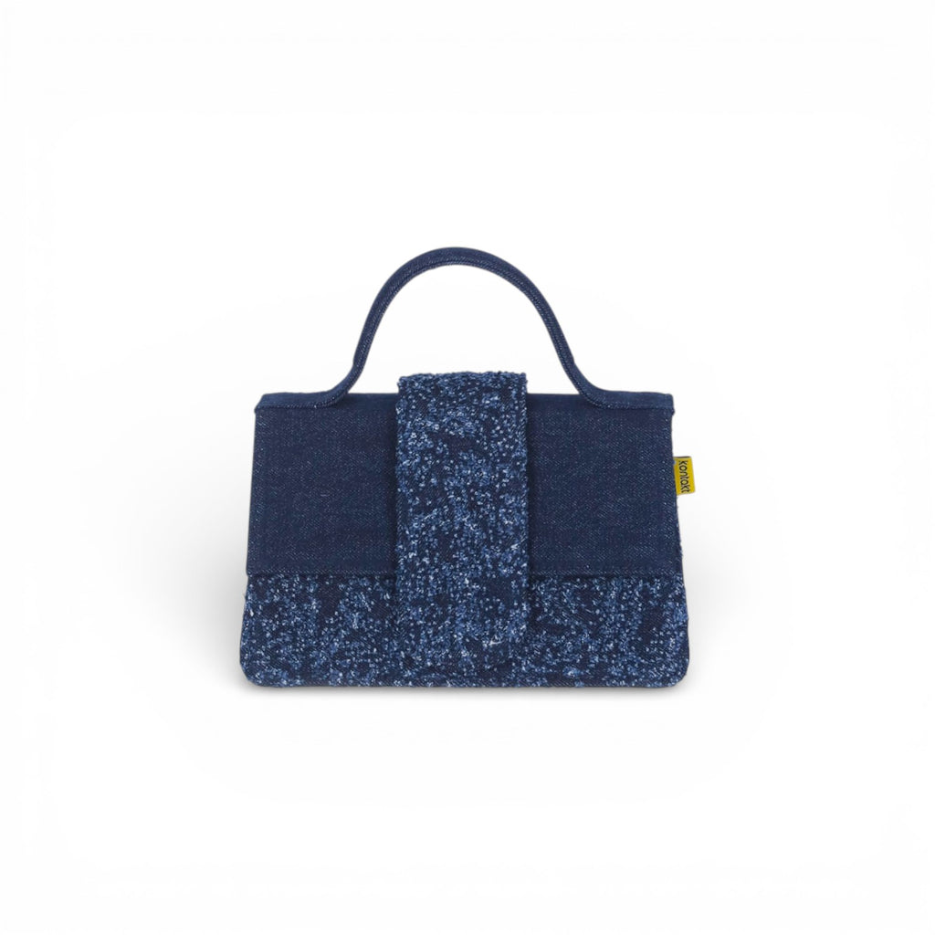 Sac Bambino en denim & cuir