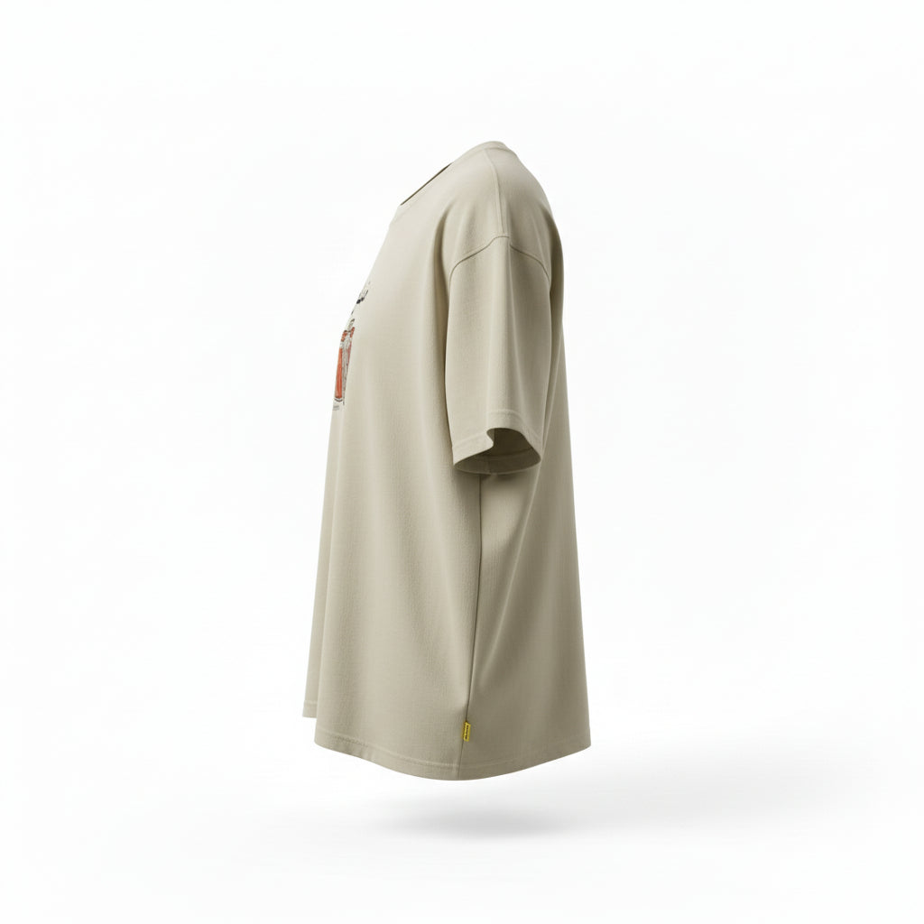 T-shirt homme oversized manches courtes متملح