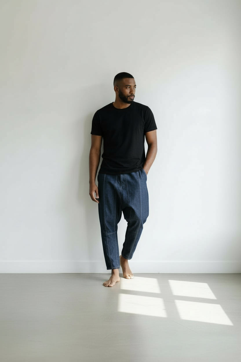 Sarouel unisexe en jeans Upcycling