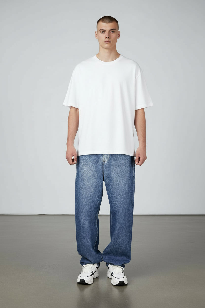 Baggy jeans unisexe Silver Spray