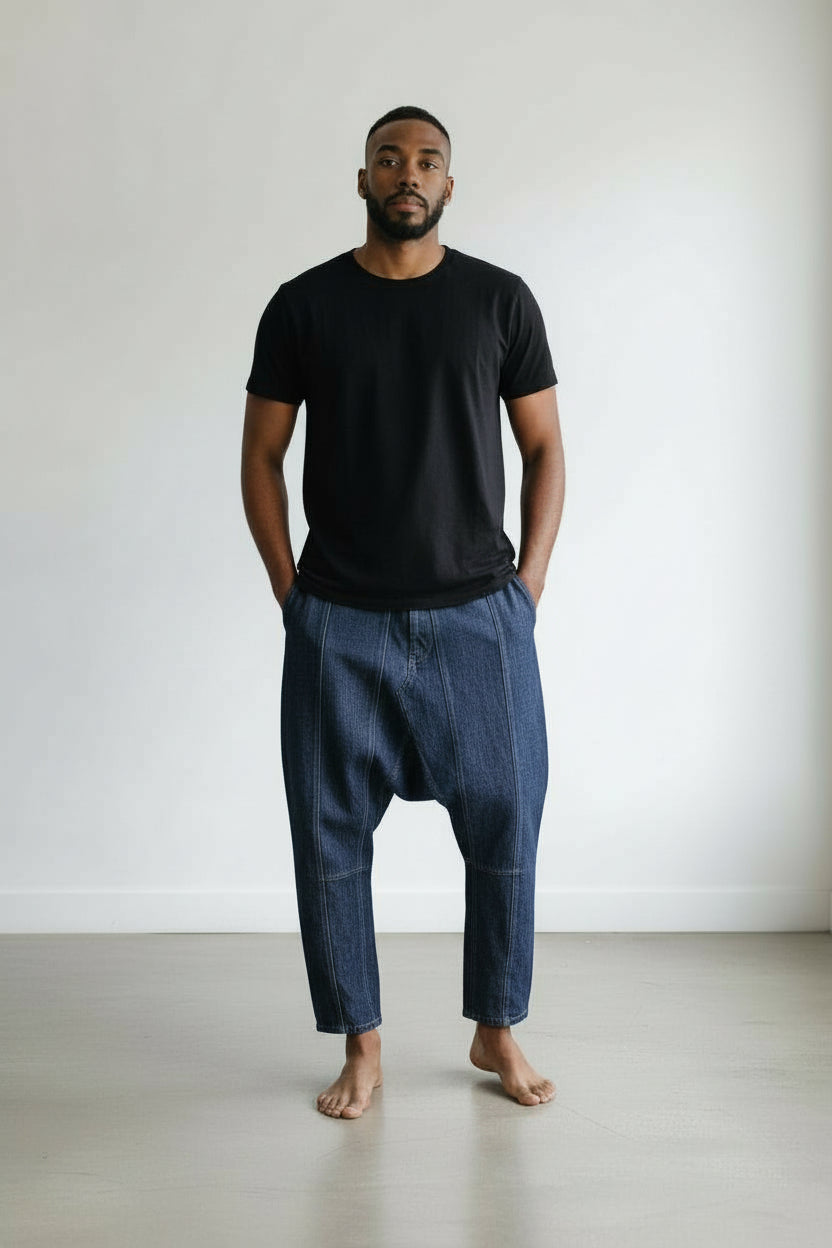 Sarouel unisexe en jeans Upcycling