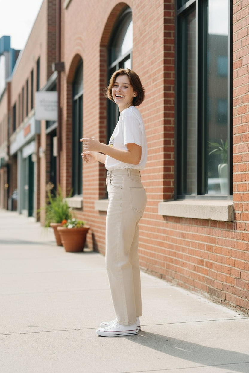 T-shirt unisexe manches courtes - عبِّي الوسط