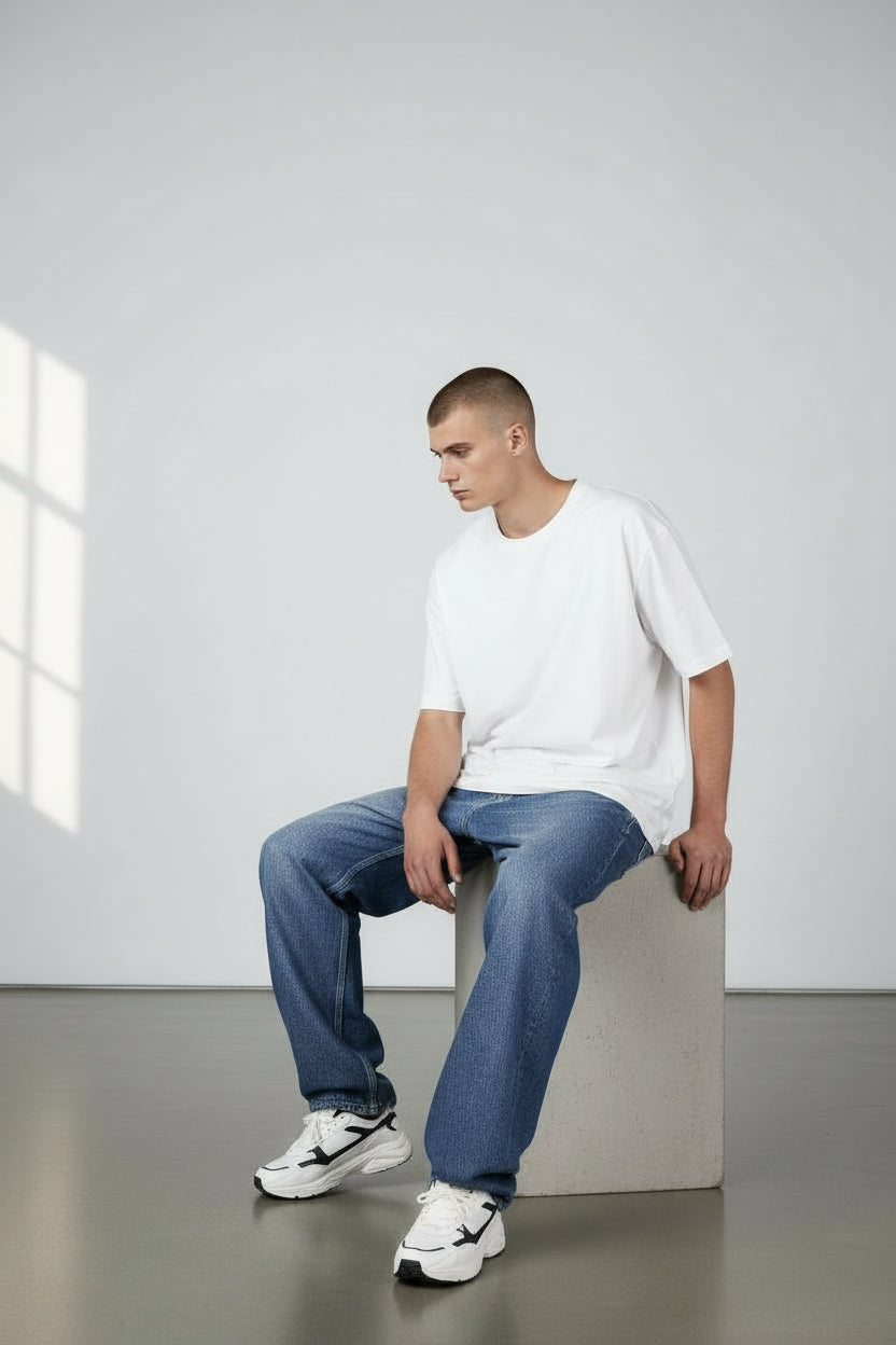 Baggy jeans unisexe Silver Spray