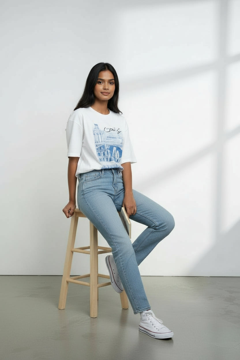 T-shirt oversized unisexe manches courtes - تونس