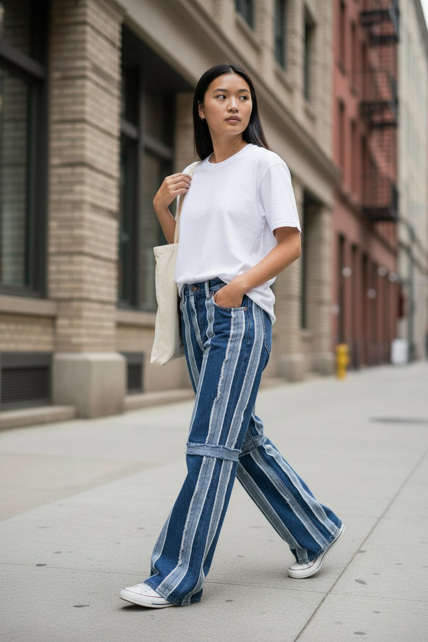 Upycling unisex baggy jeans