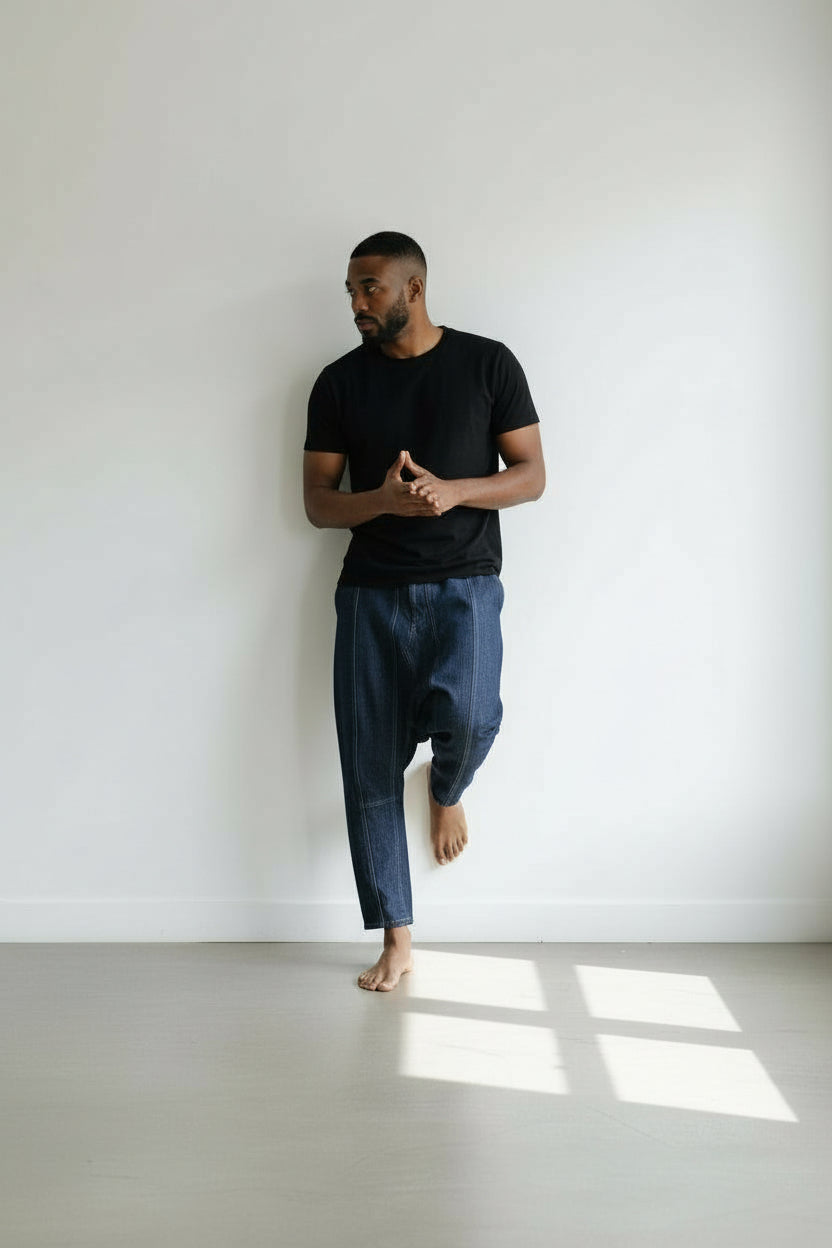 Sarouel unisexe en jeans Upcycling